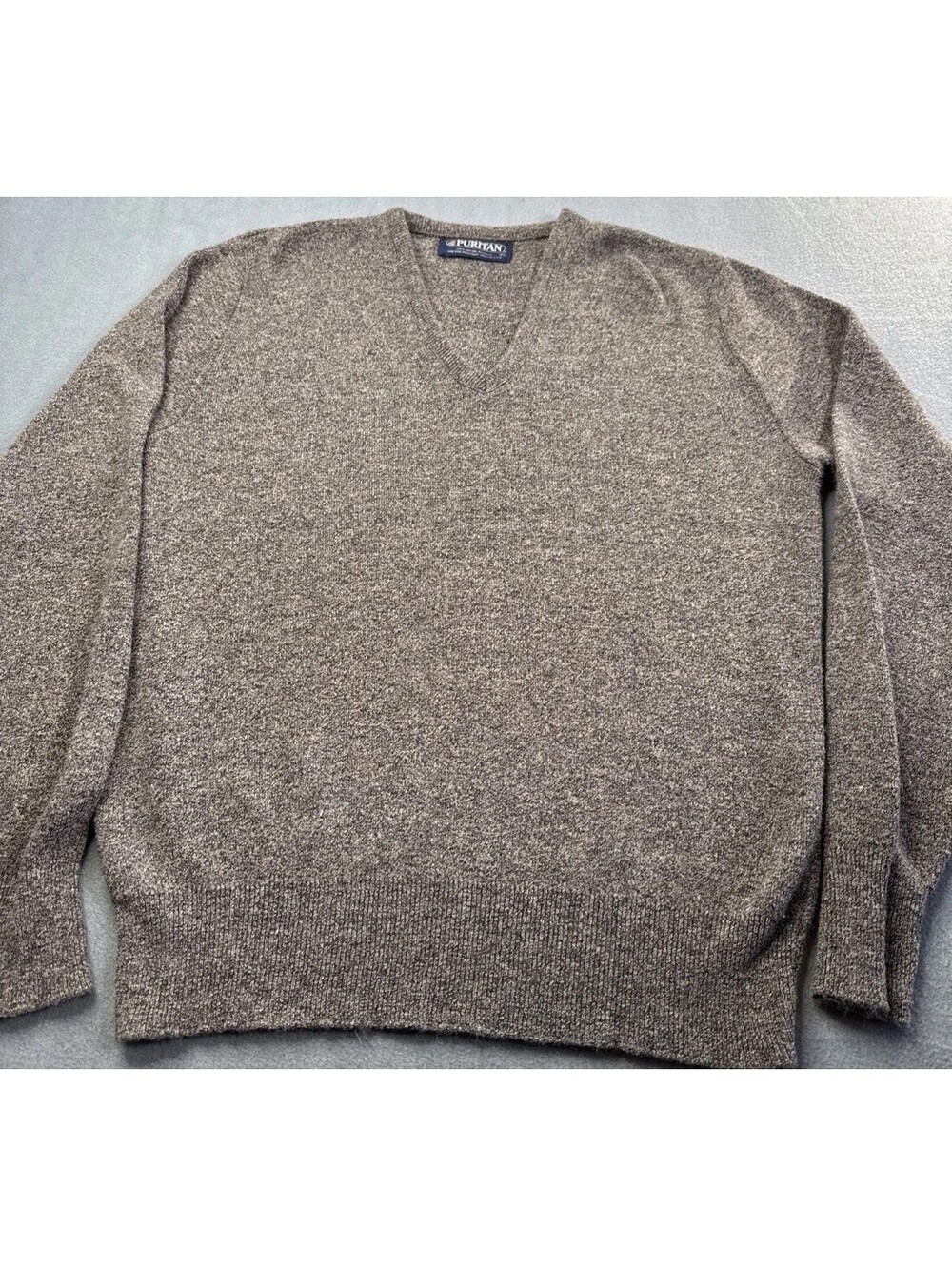 Puritan V Neck sweater Vtg Women’s XL USA Orlon Preppy Classic Clean Girl Layers